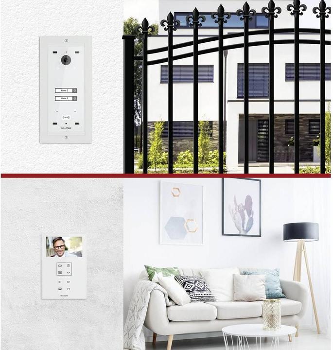 Actual product image Bellcome ELECTRA video door intercom wired complete set white (Cable)