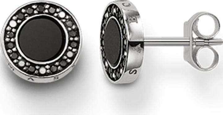 Thomas Sabo Ohrstecker Classic Pavé Schwarz (925er Silber)