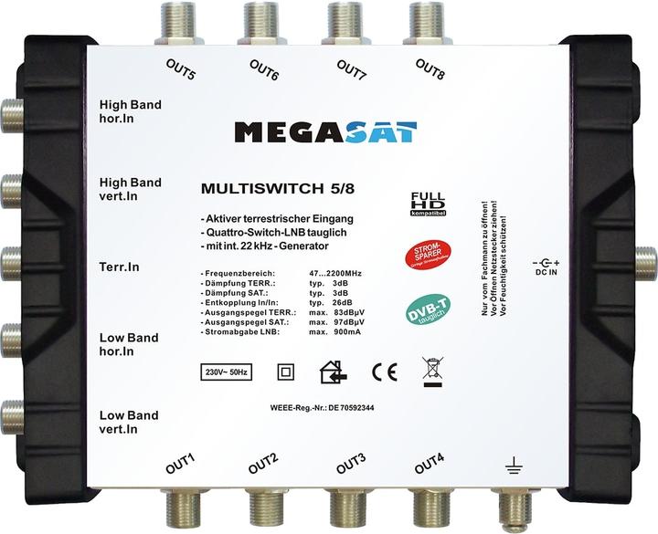 Actual product image Megasat Multiswitch 5/8 (Multi switch)