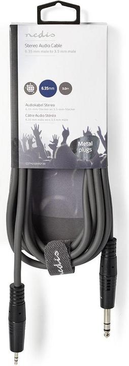 Actual product image Nedis Audio cable stereo 6.35 mm male - 3.5 mm male (3 m)