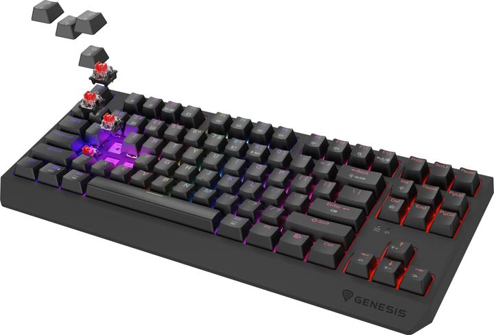 Produktbild Genesis Klawiatura Thor 230 TKL Wireless Outemu Panda (NKG-2107) (US, Kabellos, Kabelgebunden)