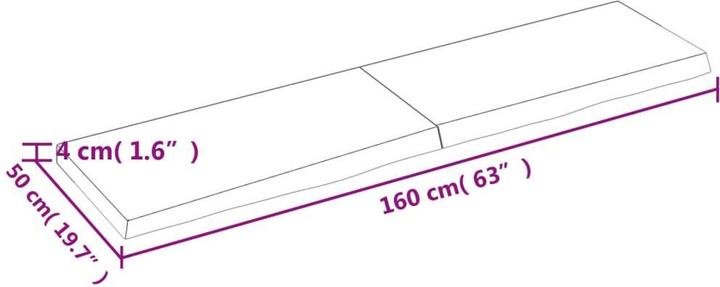 Produktbild VidaXL Oak Nature (160 x 50 x 4 cm)