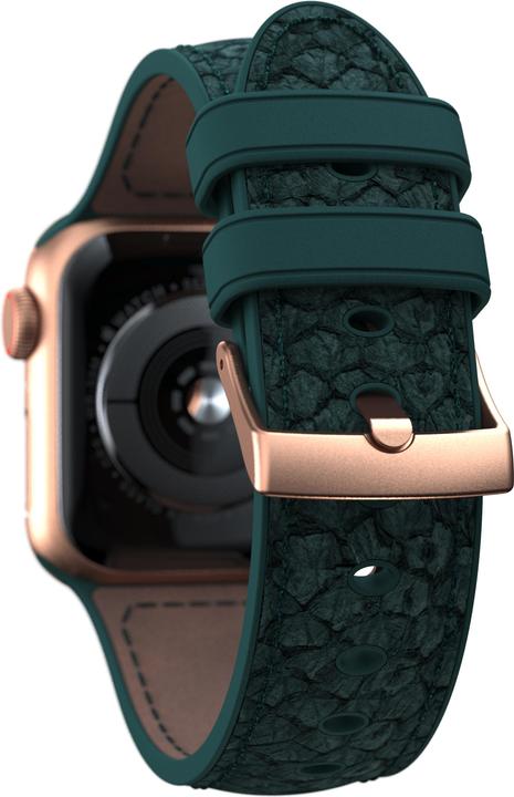 Actual product image Njord Jord Watch Strap For (40 mm, 41 mm, Stainless steel fastener, Salmon leather, Vegan Leather, Apple Watch)