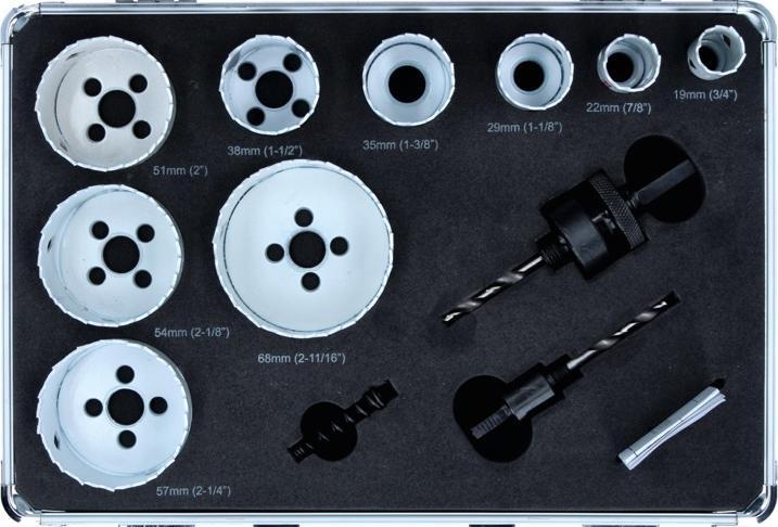 Produktbild Makita Lochsägen-Set (19, 22, 29, 35, 38, 51, 54, 57, 68 mm)