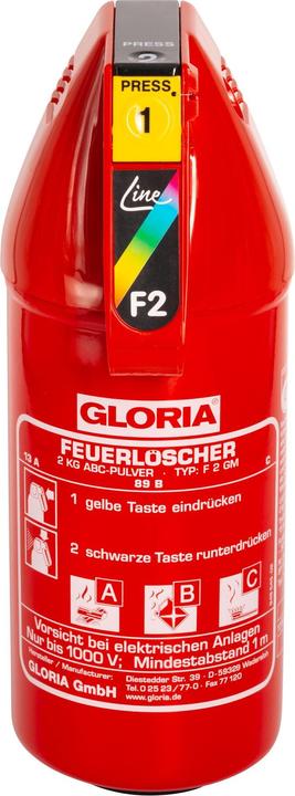 Actual product image Gloria Powder compact fire extinguisher (B, A, C)