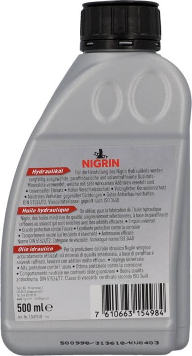 Actual product image Nigrin Hydraulic oil HLP ISO 32 (500 ml)