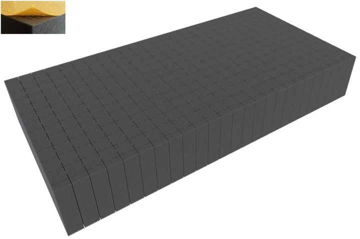 Produktbild Feldherr AABP080S - 500 mm x 250 mm x 80 mm Rasterschaumstoff Würfelschaum - selbstklebend (Kunststoff)