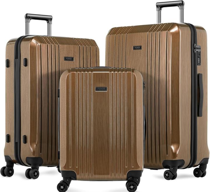 Fergé 3-teiliges Hartschalenkofferset mit TSA-Schloss (Handgepäck (bis 50l), L (90 - 115l), XL (ab 115l))