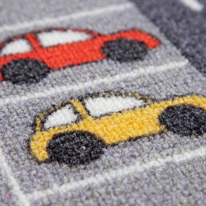 Produktbild Paco Home Kinder Teppich Kinderzimmer Auto Spielteppich (200 x 200 cm)