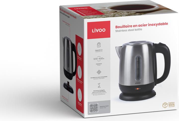 Image du produit Livoo Bouilloire sans fil électrique (1.20 l, Prise UE)