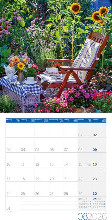 Image du produit In meinem Garten Kalender 2026 - 30x30 (30 x 30 cm, Couverture rigide, Allemand, Français, Anglais, Italien)