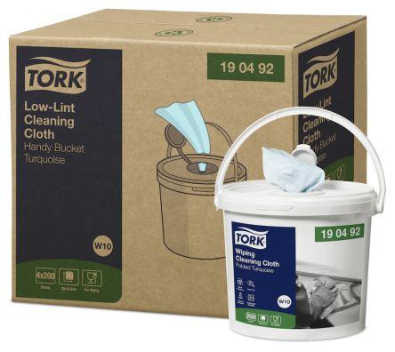 Actual product image Tork Low-lint cleaning wipes in W10 dispenser bucket, 1-ply 190492 Quantity: 80 (800 pcs.)