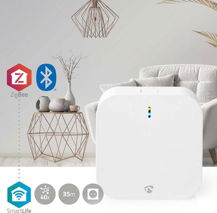 Produktbild Nedis Zigbee Gateway | 50 Geräte | Netzstromversorgung | Android™ / IOS | Weiss