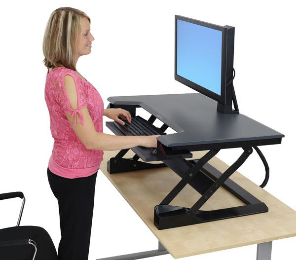 Actual product image Ergotron WorkFitT + PD single LD monitor Kit, 24 inch, 2 VESA + (Table, 27.01")