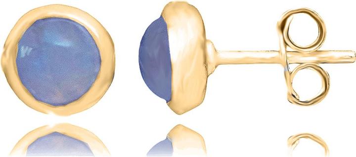 Immagine prodotto Leyda Orecchini a perno in pietra preziosa (Pietra, Argento 925 1 micron placcato oro giallo 18k)