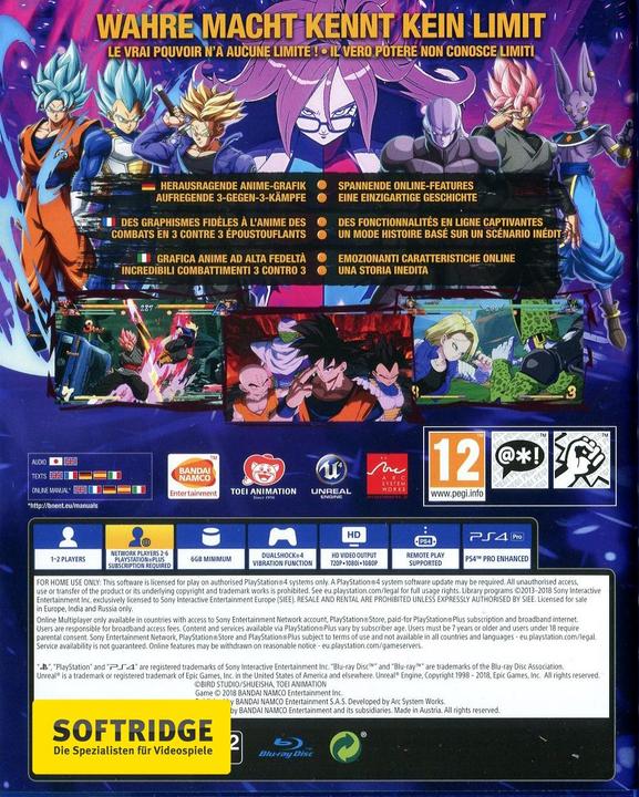 Actual product image Bandai Namco DragonBall FighterZ (PS4, Multilingual)