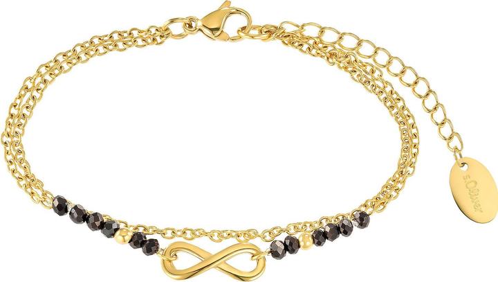 Produktbild S.Oliver Armschmuck für Damen, Edelstahl, Glas | Infinity (16 cm, Edelstahl)