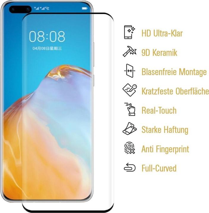 Produktbild Protectorking 3x Ceramic-Glass Full Cover HD Klar (3 Stück, Huawei P40 Pro+)