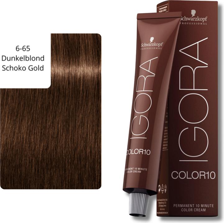Produktbild Schwarzkopf Professional Igora Color10 Haarfarbe (6-65 Dunkelblond Schoko Gold)