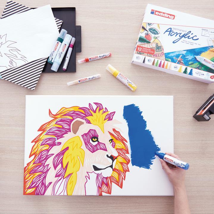 Actual product image Edding Acrylic marker 5000 Wide (Gentian blue, 10 mm, 1 x)