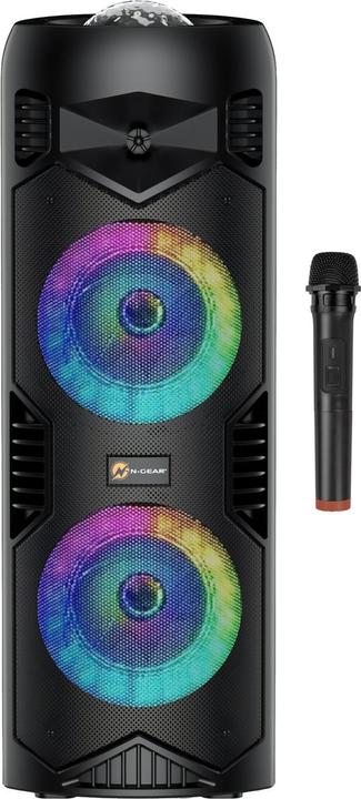 Produktbild N-Gear LGP5150 - Draadloze Bluetooth Party Speaker - Karaoke Set - 1 Microfoon - Discoverlichting - Stealth
