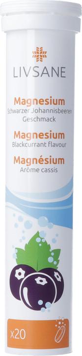 Produktbild Livsane Magnesium Schwarzer Johannisbeeren Geschmack (20 Stück, Brausetablette, 98 g)
