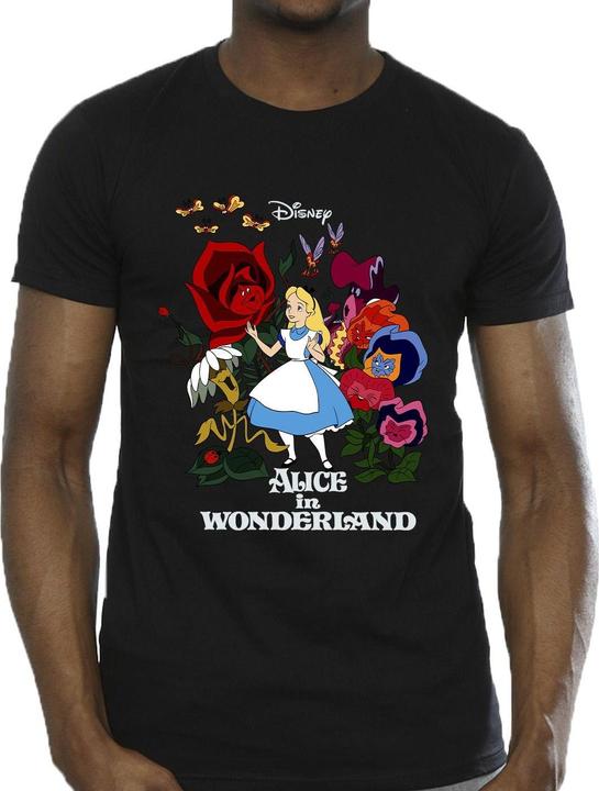 Actual product image Disney Mens Alice In Wonderland Flowers T-Shirt (3XL)