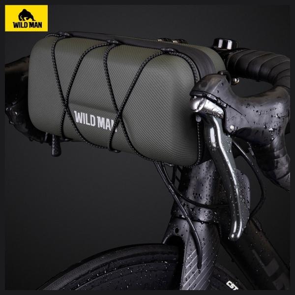 Actual product image Wildman Etui/uchwyt rowerowy GD8 sakwa na kierownicę zielone/green (Luggage carrier bag)