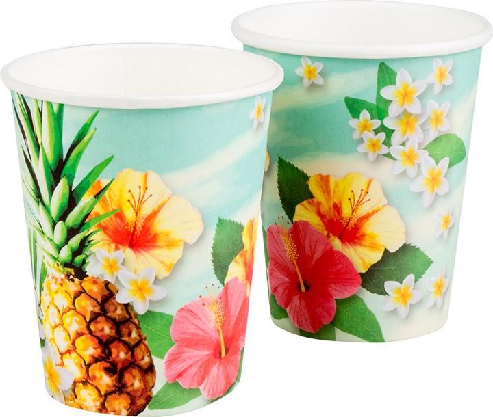 Actual product image Boland 10 paper cups Paradise Hawaii 210ml (10 x)