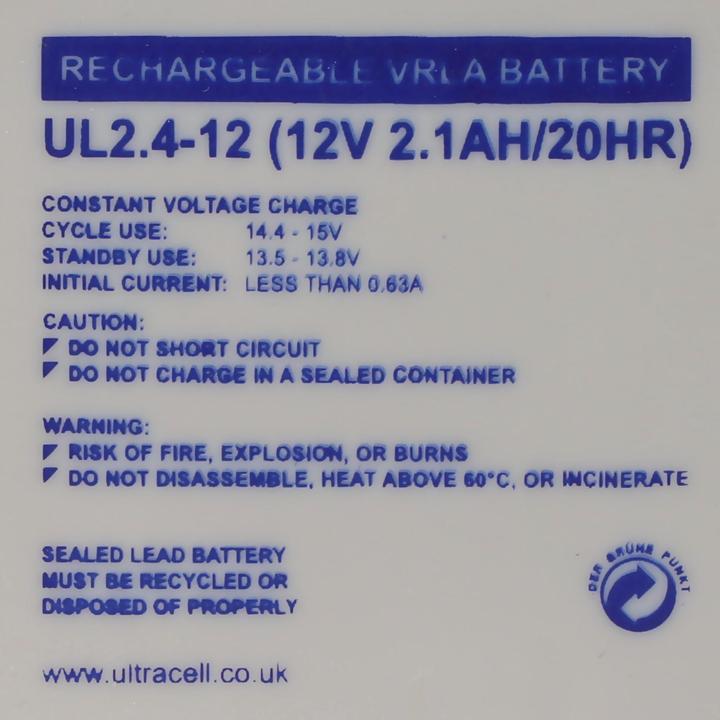 Image du produit Ultracell Batterie ABUS Sirène d'alarme Lampe flash SG1800 Jablotron Oasis (1 pcs, Spécifique à l'appareil, 2400 mAh, Batterie)