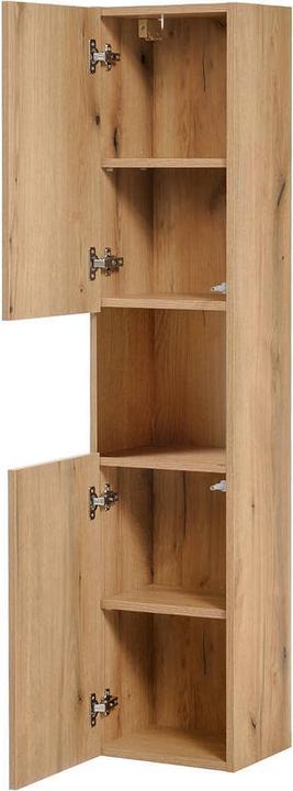 Image du produit En.Casa Armoire haute Newport 140x30x25 cm imitation chêne