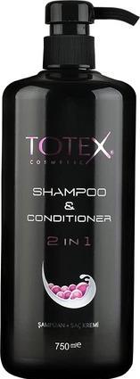 Totex 2 in 1 Haarshampoo und Spülung 750ml (750 ml, Flüssiges Shampoo)