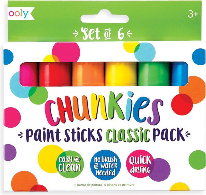 Productafbeelding Kolorowe Baloniki Gekleurde ballonnen Verf met krijtjes Chunkies Paint Sticks 6 stuks (Groen, Blauw, Roze, Geel, Rood, Oranje, 6 x)