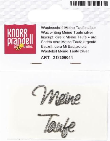 Produktbild Knorr Prandell Verzierwachs Meine Taufe 1 Stück, Silber
