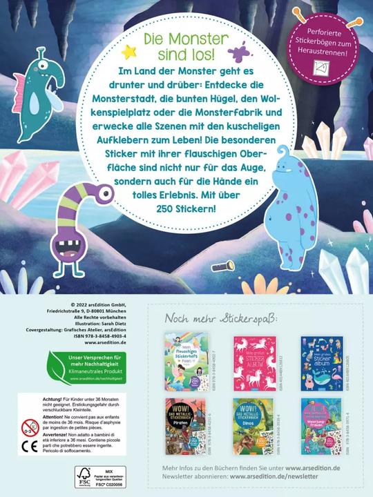 Actual product image My fluffy sticker book Monster