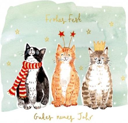 Image du produit Louise Mulgrew Carte de Noël Joyeux Noël les chats - par (1 pcs)