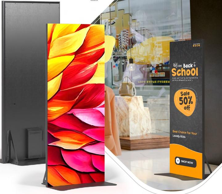 Produktbild DSS Indoor LED Stele Portrait Eco, 85", schwarz
