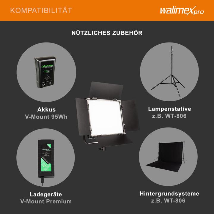 Actual product image Walimex LED Rainbow 50W RGBW Set 1 (1x Rainbow 50W, 1x Lamp Stand GN-806) (Surface luminaire)