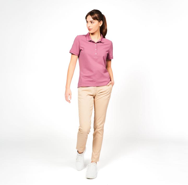 Immagine prodotto Inesis Damen Golf Poloshirt kurzarm Baumwolle - MW500 dunkelrosa (L)