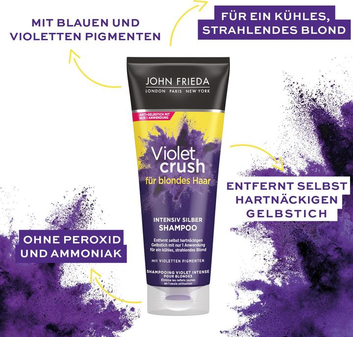 Produktbild John Frieda Violet Crush Silber Shampoo (250 ml, Flüssiges Shampoo)