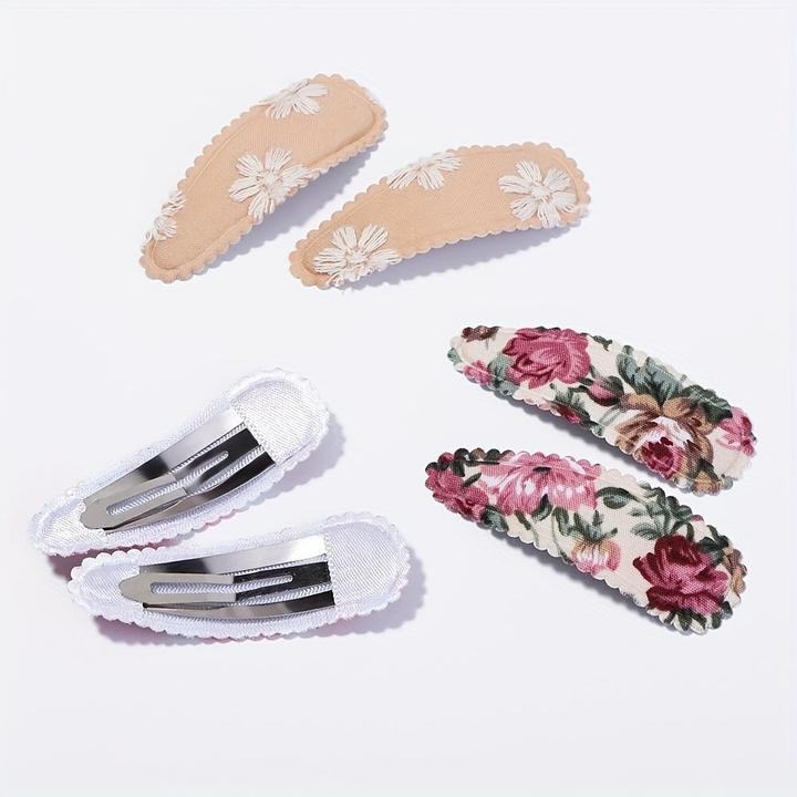 Actual product image Activity Board 10 Stück Baby gestreifte karierte florale Haarspangen, dekorativer Haarschmuck (10 pcs.)