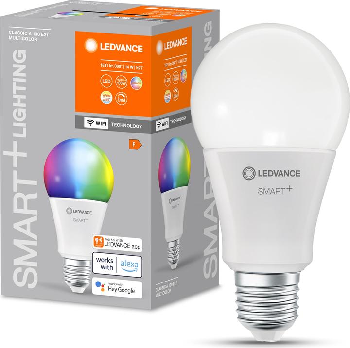 Actual product image Ledvance Smart+ Wifi Classic (E27, 14 W, 1521 lm, 1 x, F)