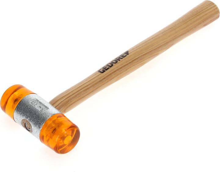 Produktbild Gedore Plastikhammer, Ø 40 mm, Auswechselbare Köpfe aus Cellulose-Acetat, Robuster Stiel aus Esche (600 g)