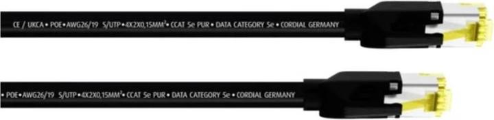 Image du produit Cordial 15540 RJ45 Netzwerkkabel, Patchkabel CAT 5e S/UTP 15.00 m Schwarz PUR-Ma (S/UTP, CAT5e, 15 m)