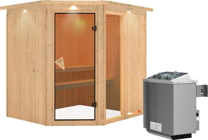 Actual product image Karibu Fiona 2 with roof rim (9 KW internal control)