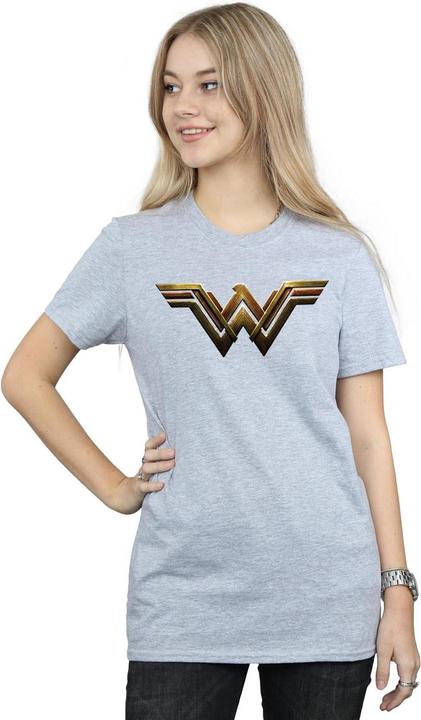 Actual product image Wonder Woman Womens/Ladies Logo Cotton Boyfriend T-Shirt (XXL)