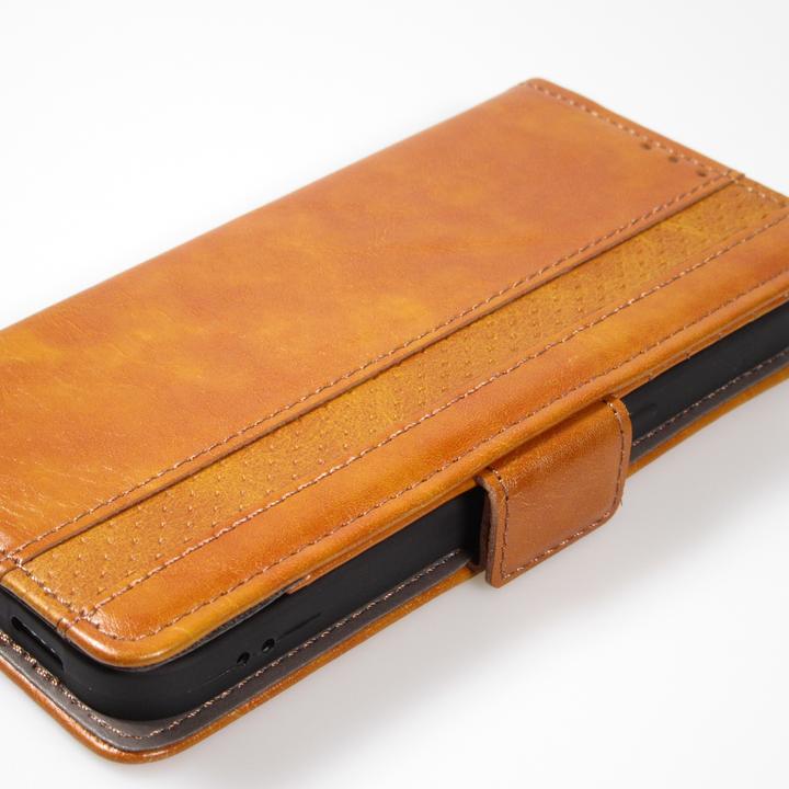 Produktbild PhoneLook Leder Tasche Flip Wallet mit Akzentstreifen & Kartenhalter (Apple iPhone 13 Pro)