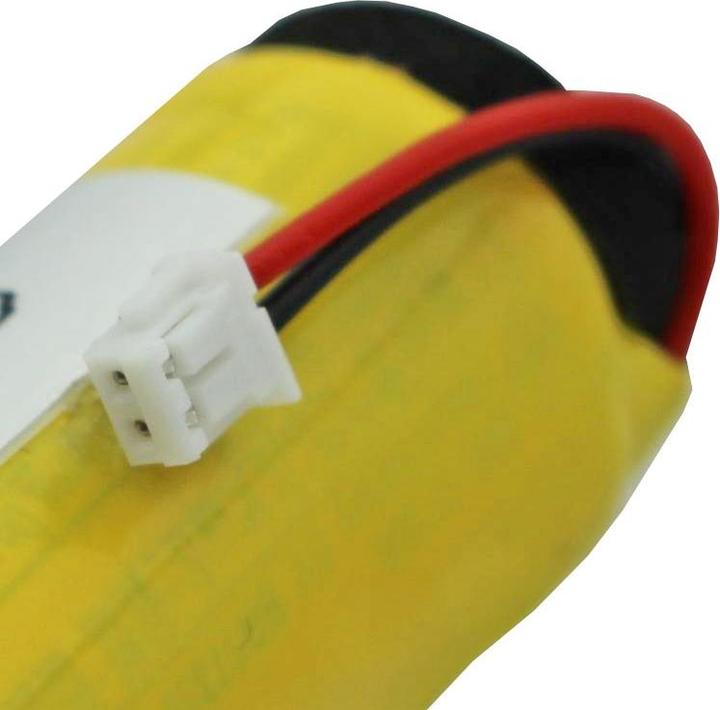 Produktbild AccuCell Batterie 6 Volt mit 2 Stück BR-2/3A, mit Kabel und Stecker (2 Stk., 1200 mAh)
