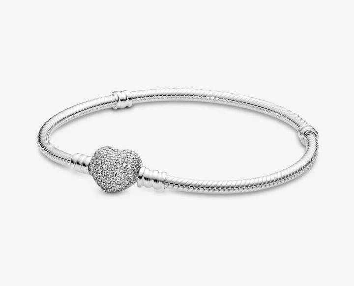 Produktbild Pandora Armband mit Herzverschluss (20 cm, Silber)