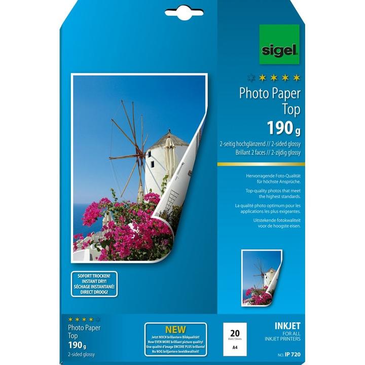 Immagine prodotto Sigel Top a getto d'inchiostro (190 g/m², A4, 20 x)